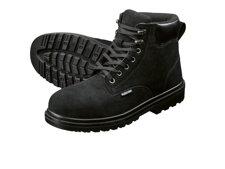 Chaussures de sécurité en daim noir avec semelle profilée