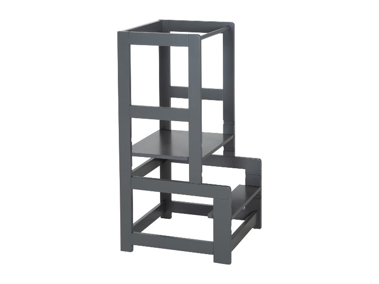 Tour d'apprentissage en bois gris pour enfants