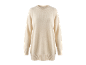Pull long en maille pour femme de couleur crème
