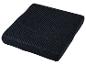 Coussin de siège noir en mesh respirant.