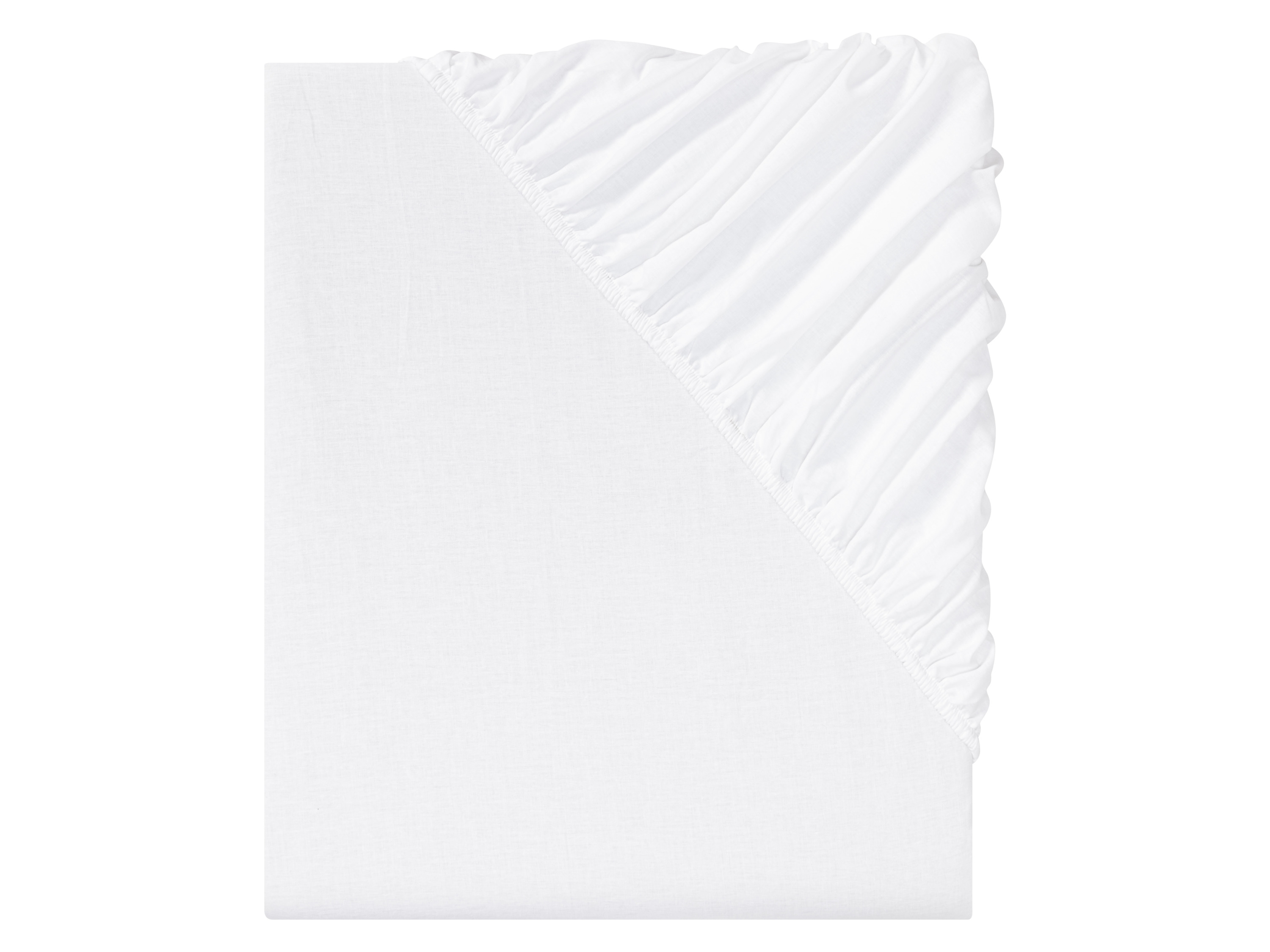 LIVARNO home Drap-housse en percale,140-160 x 200 cm (blanc)