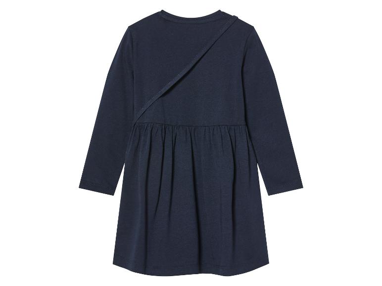 Robe longue à manches longues pour enfant, bleu marine.