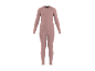 Ensemble haut thermique à manches longues rose et legging assorti pour femme