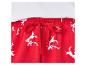 Pantalon de pyjama rouge avec imprimé de rennes blancs et cordon rouge