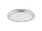 Plafonnier rond avec bord argenté et diffuseur blanc