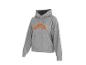 Sweat à capuche gris avec logo orange sur le devant