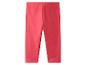 Legging enfant en coton rose, vue de face.