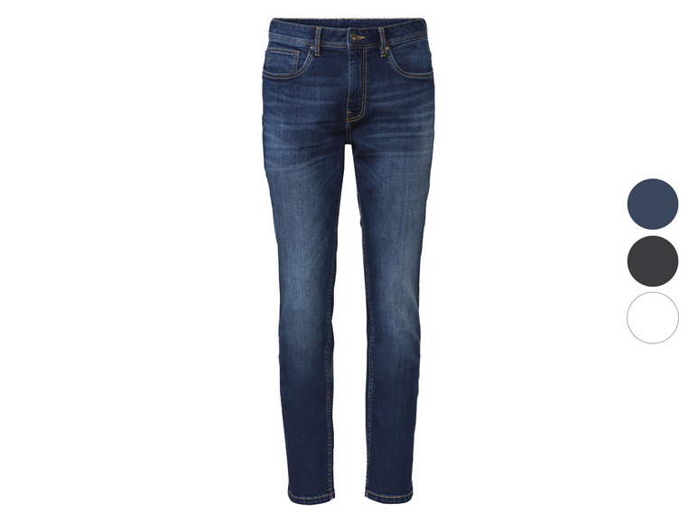Jeans skinny bleu foncé pour homme.