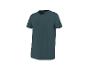 T-shirt vert foncé à manches courtes avec le mot « SIMPLICITY » imprimé sur la poitrine.