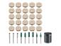 Ensemble d'outils de polissage avec 20 tampons de polissage, 3 pointes de polissage et un conteneur