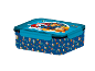 Boîte à lunch Paw Patrol bleue avec couvercle transparent.