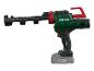 Un kit batterie vert Parkside pour appliquer de la colle ou du mastic.