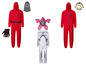Combinaisons rouges pour adultes et costume Stranger Things pour enfants.