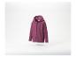 Veste polaire à capuche violette avec fermeture éclair