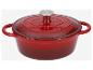 Cocotte en fonte rouge SilverCrest avec couvercle.
