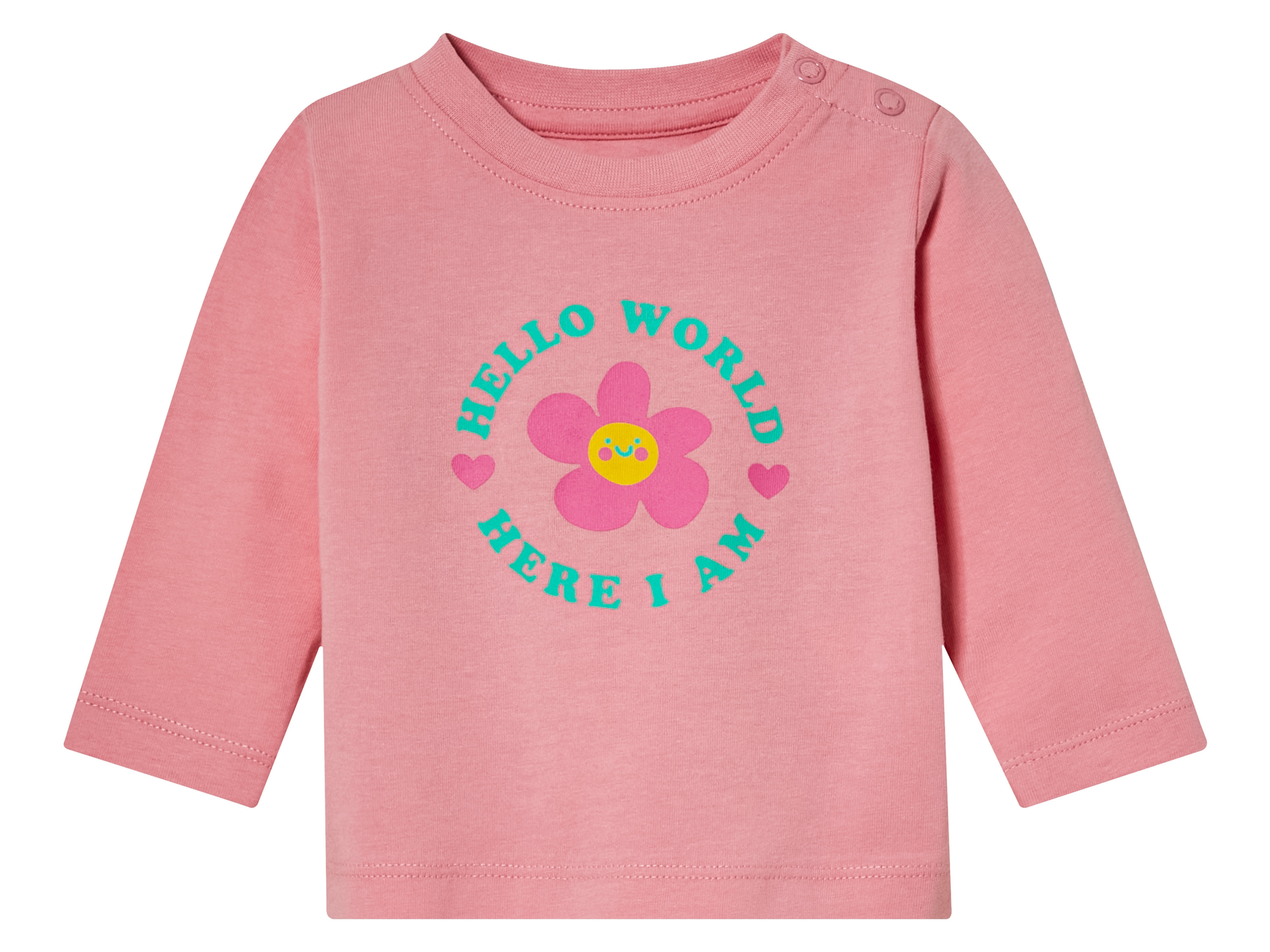 lupilu® T-shirt manches longues bébé (rose, 0-2 mois)