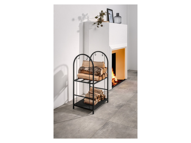 LIVARNO home Étagère à bois pour cheminée 2