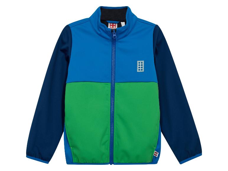 Veste polaire enfant bleue et verte avec fermeture éclair et points décoratifs