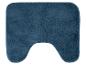 Tapis de bain bleu marine avec découpe pour toilettes