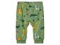 Pantalon bébé vert avec imprimé animaux de la jungle