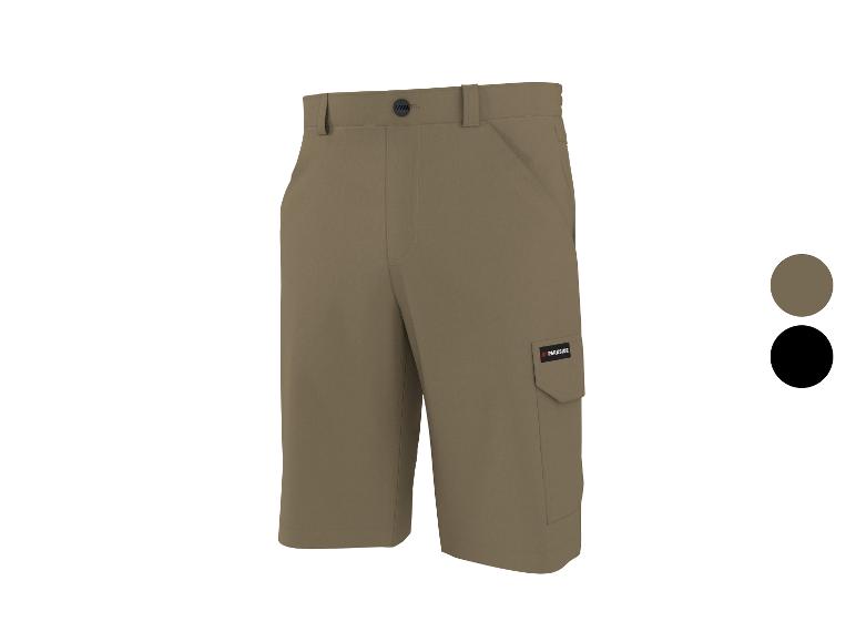 Short de travail kaki avec poches latérales et détails noirs.