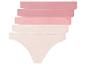 Un ensemble de quatre strings rose et beige.