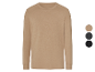 T-shirt à manches longues beige, noire et beige foncé.