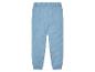 Pantalon en tricot bleu clair à l'aspect texturé.