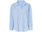 Chemise rayée bleu clair avec rayures blanches et boutons