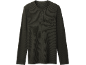 T-shirt Henley vert foncé à manches longues en tissu gaufré pour homme avec poche.