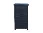 Armoire de rangement rectangulaire gris foncé avec lattes horizontales