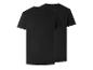 Deux t-shirts noirs à manches courtes et col rond
