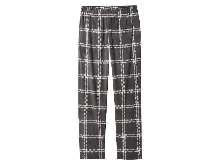 Pantalon de pyjama gris à carreaux avec motif à carreaux blancs