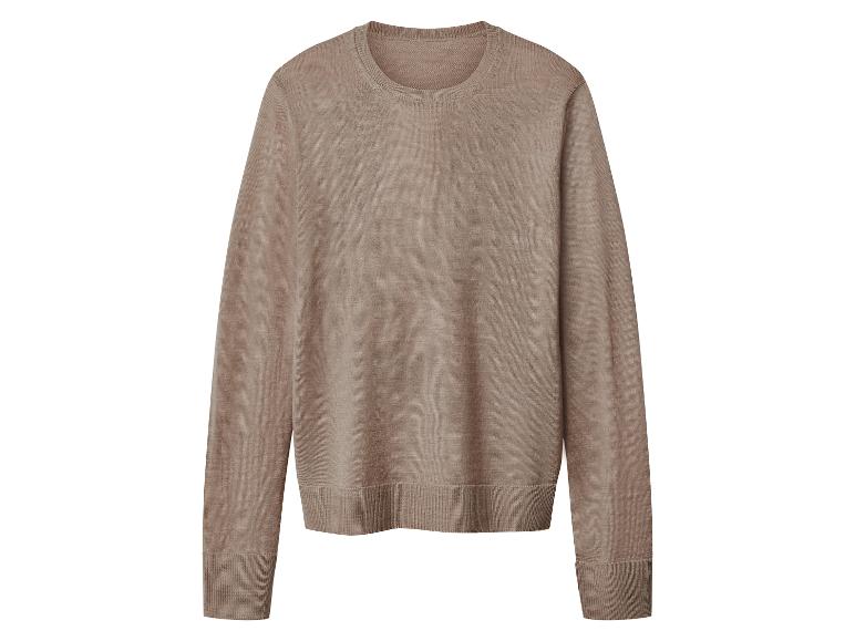 Pull en maille marron à manches longues et col rond