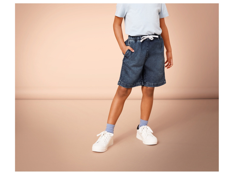 Aller en mode plein écran : Bermuda molletonné en denim enfant - Image 3