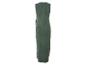 Robe longue côtelée vert olive, dos.