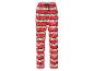 Pantalon de pyjama rouge avec motif de Noël et logo Lidl.