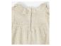 Robe bébé col Claudine en tissu mousseline beige.