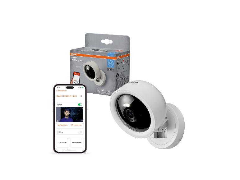 Caméra intelligente et son emballage avec une interface d'application téléphonique.