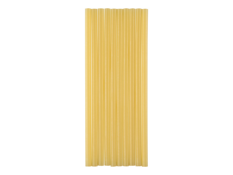 Des bâtonnets de colle chaude jaunes.