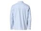 Chemise à manches longues rayée bleu clair et blanc pour homme, vue de dos.