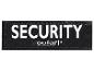 Une étiquette noire avec le texte 'SECURITY' et le logo Zooofari.