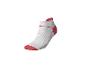 Chaussette de sport blanche avec détails rouges, coupe basse