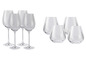 Quatre verres à vin et quatre verres à whisky