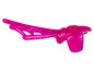 Une barrette à cheveux en plastique rose.