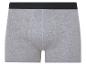 Boxers gris chiné avec ceinture noire.