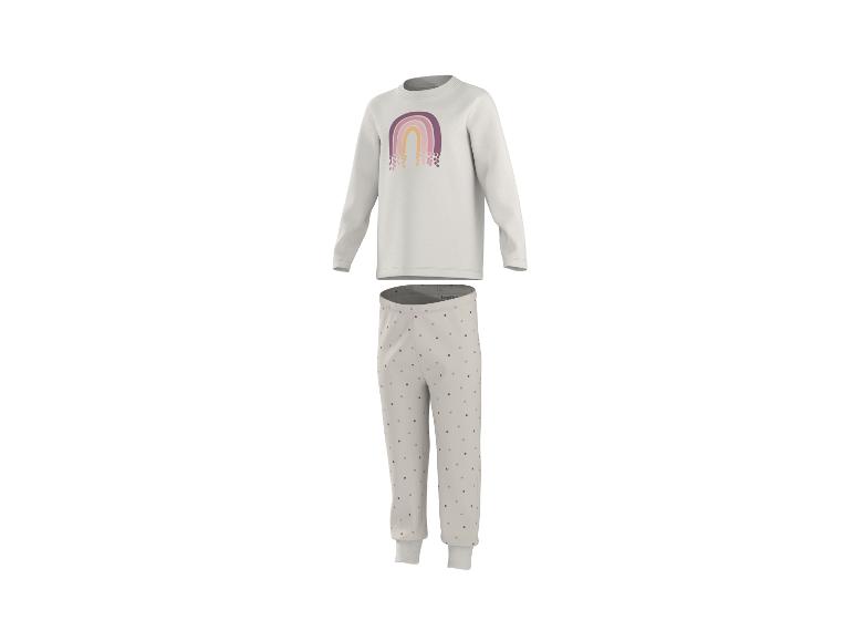 Pyjama enfant à manches longues avec imprimé arc-en-ciel, pantalon à pois