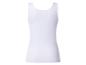 Débardeur blanc sans manches pour femme, vue de dos