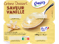 Crème dessert saveur vanille, format 4x125g, fabriquée avec du lait français.
