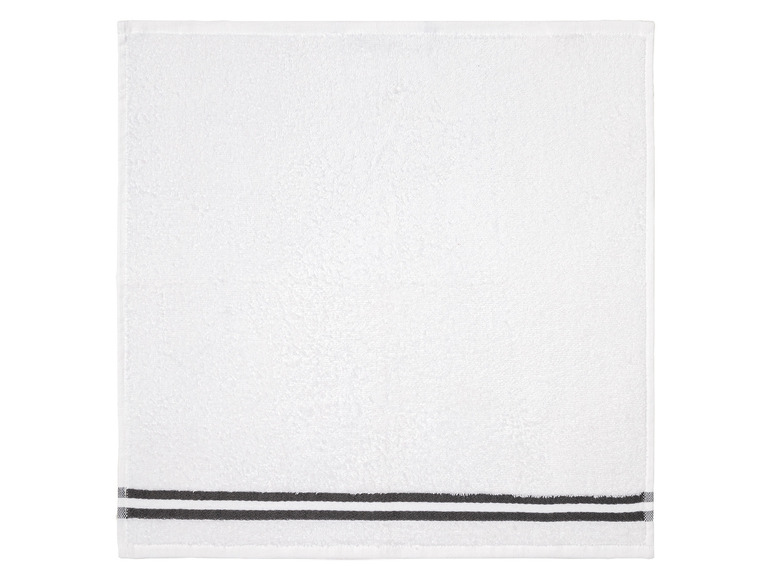 Serviette blanche avec des rayures noires
